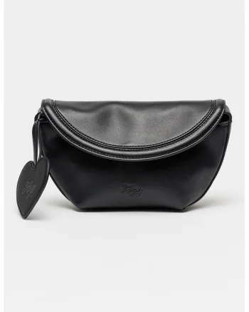 Geanta crossbody cu oglinda in forma de inima Twila, Negru