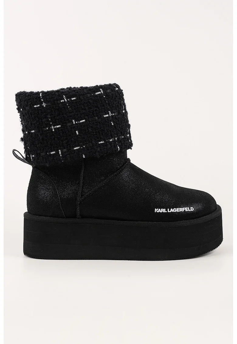 Ghete slip-on flatform cu logo