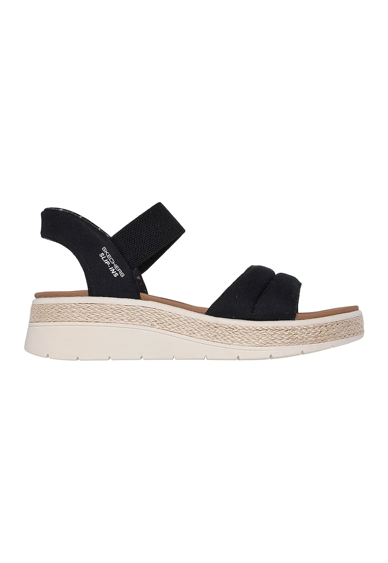 Sandale cu talpa wedge Slip-Ins™ Bobs Sun Ray, Negru