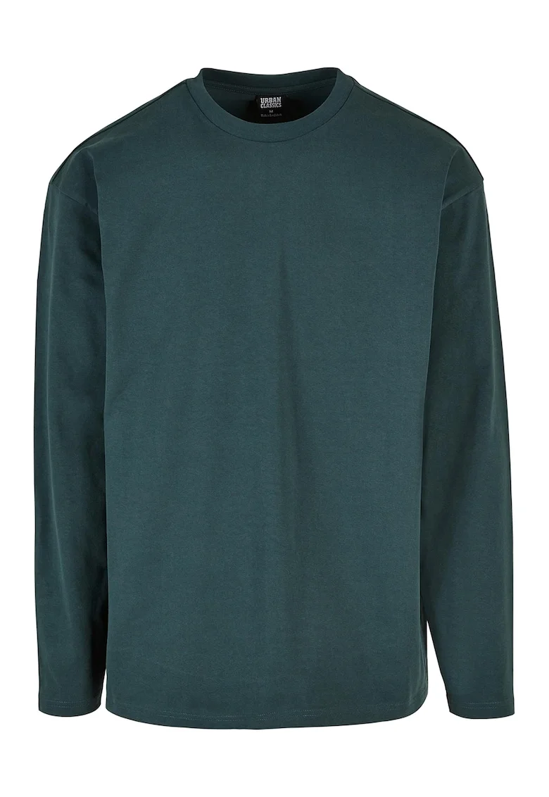 Bluza cu decolteu la baza gatului si maneci cazute, Verde inchis