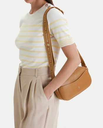 Geanta crossbody,  material sintetic, maro, One Size INTL