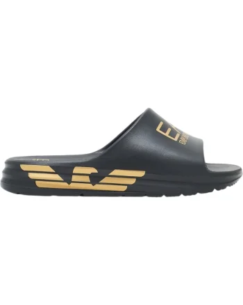 Papuci  EA7 Crusher Distance Slipper 58259, Auriu/Negru