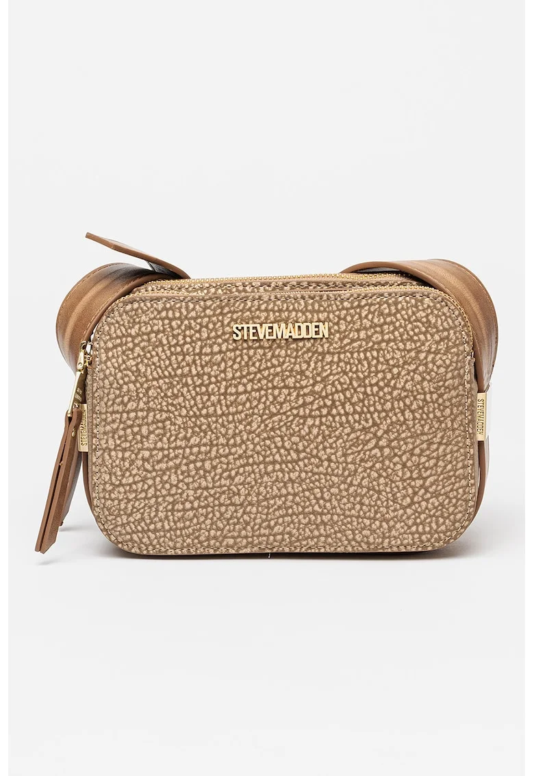 Geanta crossbody cu doua compartimente, Maro taupe