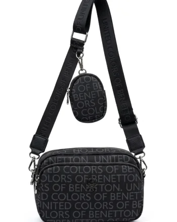 Geanta crossbody cu etui detasabil, Negru carbon