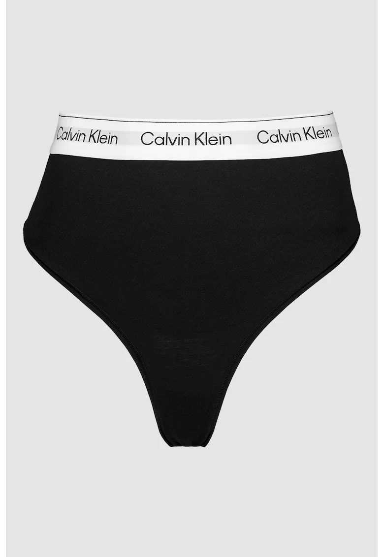 Chiloti tanga modelatori din amestec de modal, Negru