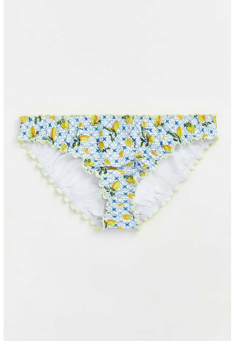 Slip cu model lamaie, Galben/Albastru