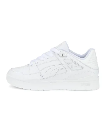 Pantofi sport de piele si piele ecologica Slipstream, Alb murdar