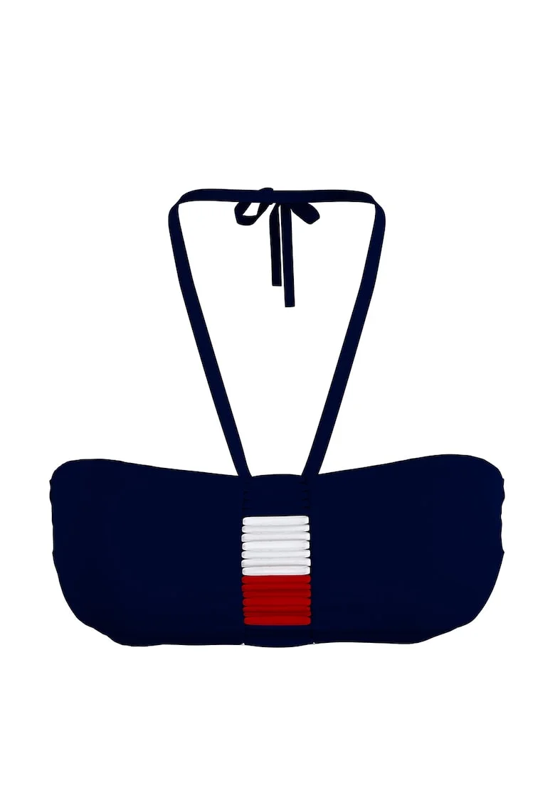 Sutien de baie cu model uni, Bleumarin