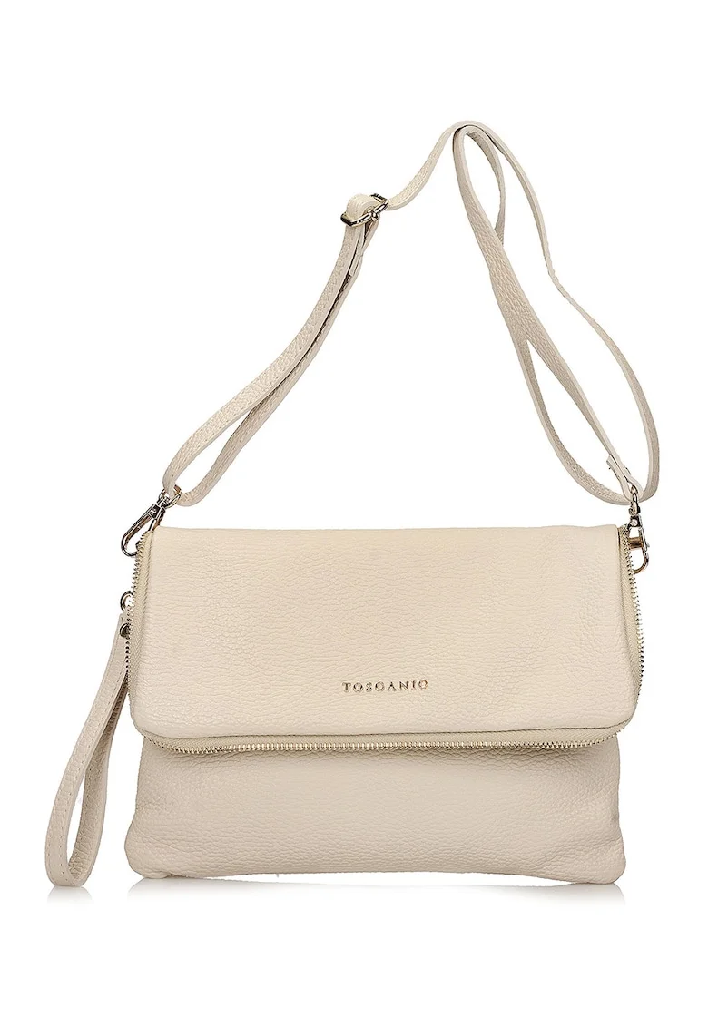 Geanta crossbody din piele, Bej