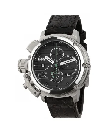 Ceas,  Chimera 9592, automat, 46mm, negru, curea din piele naturala