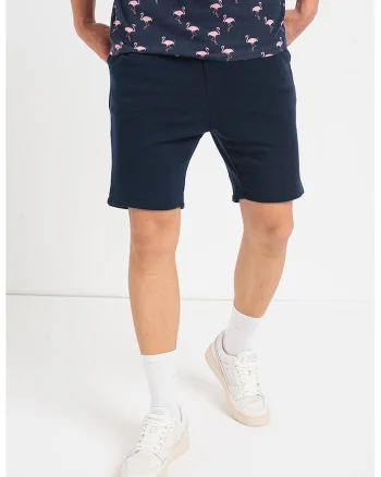 Pantaloni scurti de trening cu snur, Bleumarin