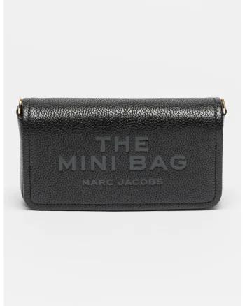 Geanta crossbody din piele cu logo The Mini, Negru