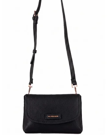 Geanta tip Crossbody, aplicatii cu logo, sistem de inchidere cu fermoar si maner reglabil