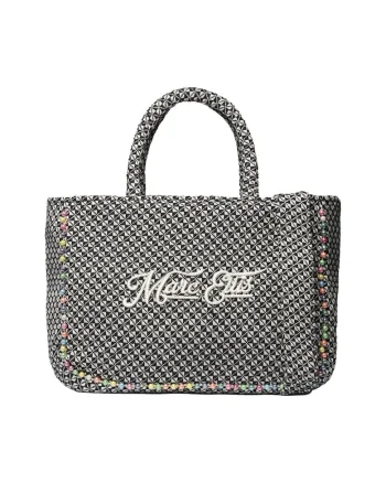Geanta cu maner si logo Fast, Alb/Negru