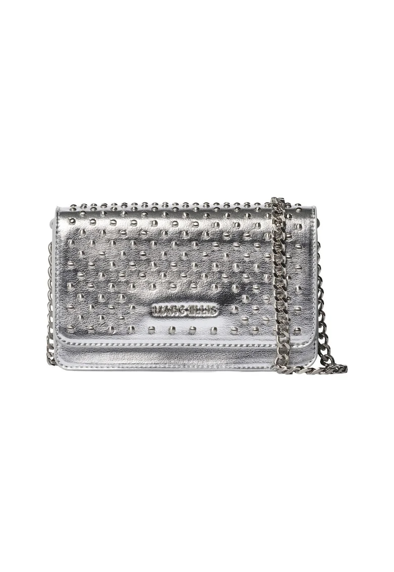 Geanta crossbody cu detalii metalice Deep, Argintiu