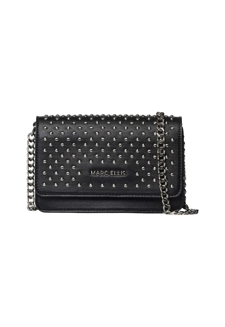 Geanta crossbody cu detalii metalice Deep, Negru