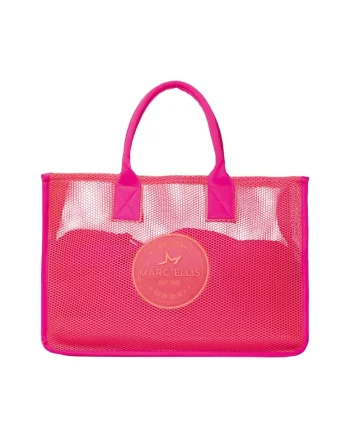 Geanta shopper din plasa, Fucsia