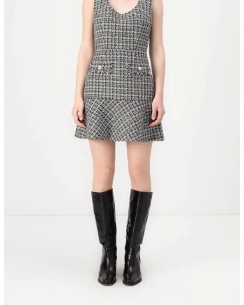 Rochie dama scurta din tuid  W5RK10 L INTL Gri