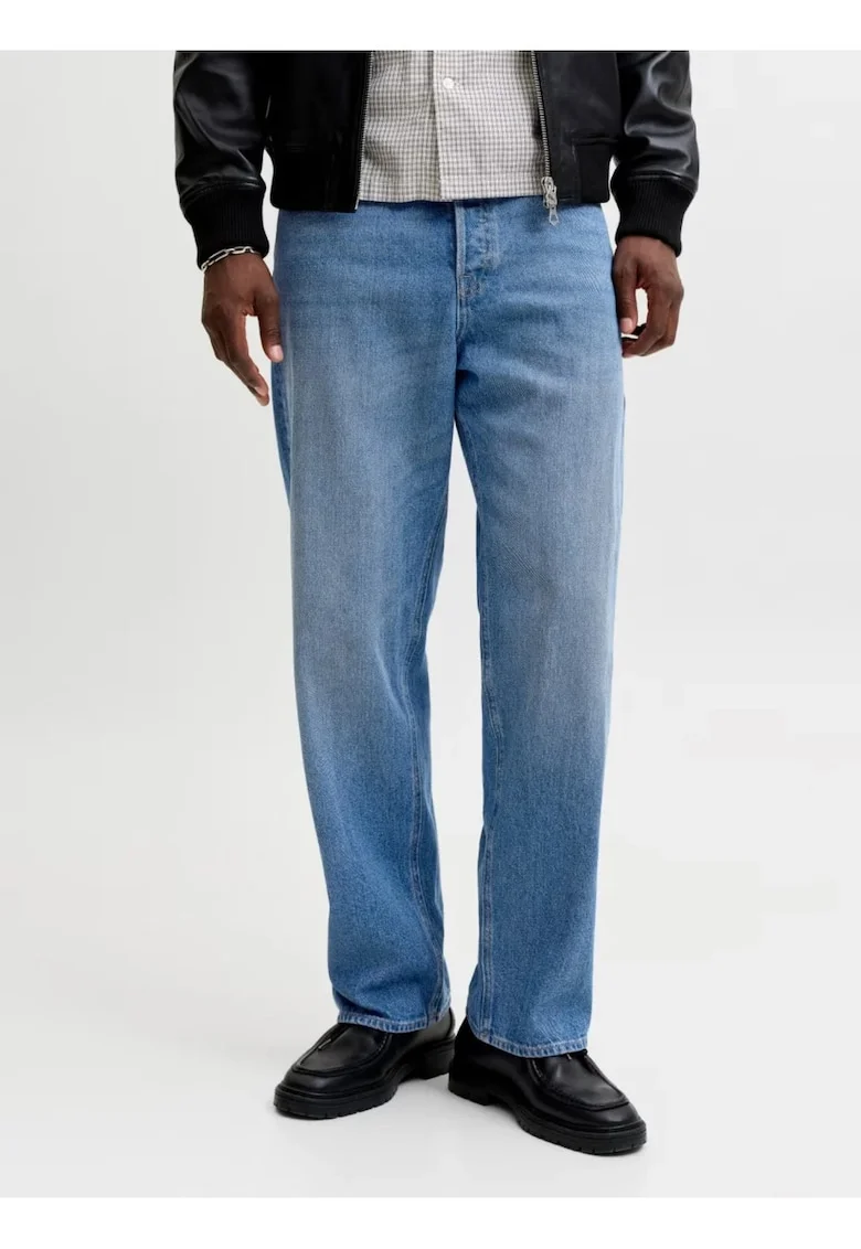 Blugi barbati ALEX, cu talie inalta si croiala Baggy fit, Albastru, W38 L32