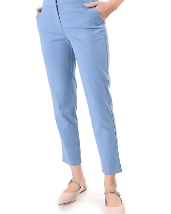 Pantaloni pana lejeri din tencel cu bumbac PIJ-AC, Albastru deschis