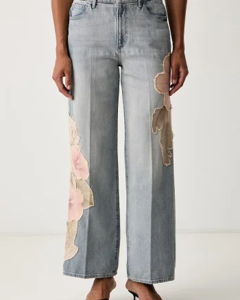 Guess blugi wide leg pentru femei REY