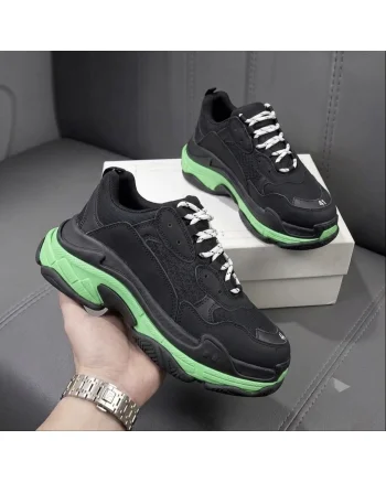 Adidasi barbati casual  negri cu verde  103