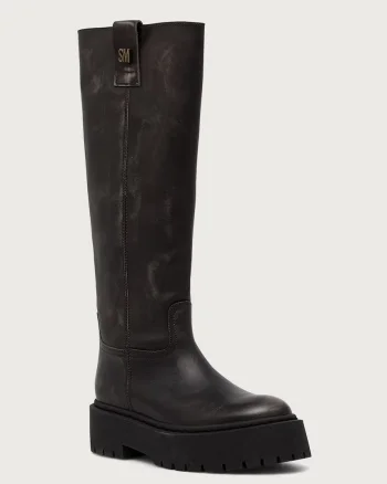 Steve Madden cizme pentru femei din piele Sonar