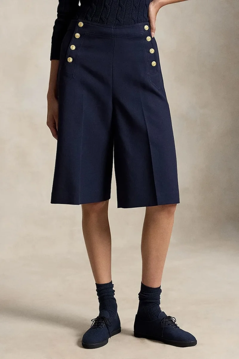 Polo Ralph Lauren pantaloni culottes pentru femei cu amestec de lână