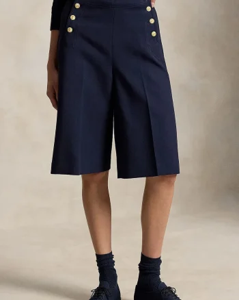 Polo Ralph Lauren pantaloni culottes pentru femei cu amestec de lână