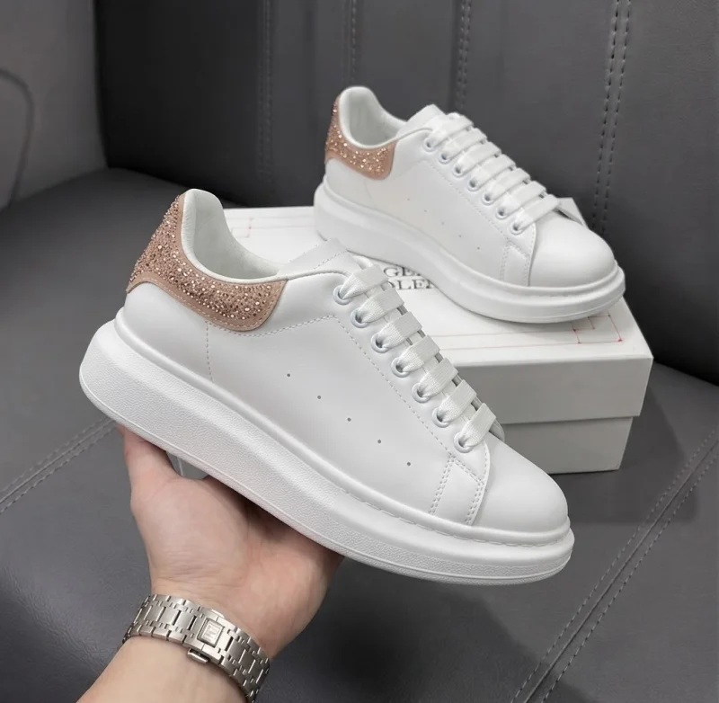 Adidasi dama casual  albi cu auriu K15  N12-4