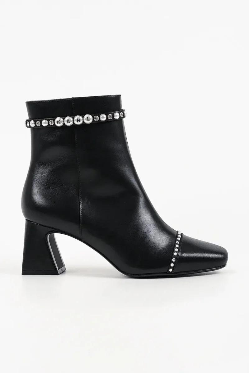 Karl Lagerfeld botine cu toc pentru femei din piele Beata