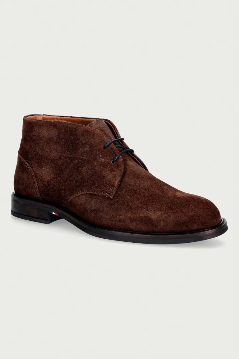 Tommy Hilfiger încălțăminte pentru bărbați din piele întoarsă CORPORATE DRESSY SUEDE LACE BOOT