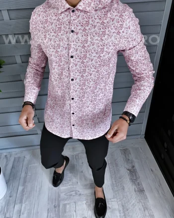 Camasa barbati cu imprimeu slim fit A5593 W16-5