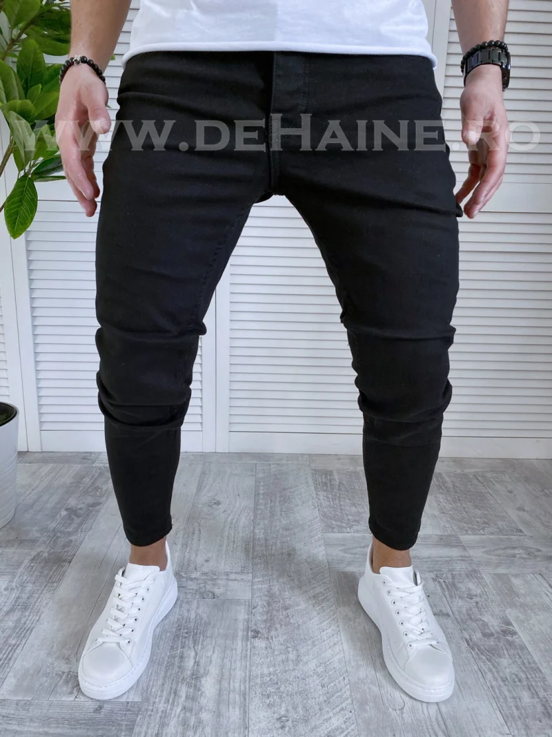 Blugi barbati conici negri 1019 D2