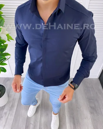Camasa barbati bleumarin slim fit B2144 V5  e