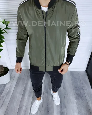 Geaca barbati de toamna kaki din fas subtire B5987 32-2