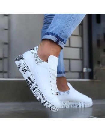 Adidasi barbati casual albi B3623  T53-2