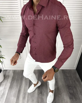 Camasa barbati grena slim fit B6402 W7-4