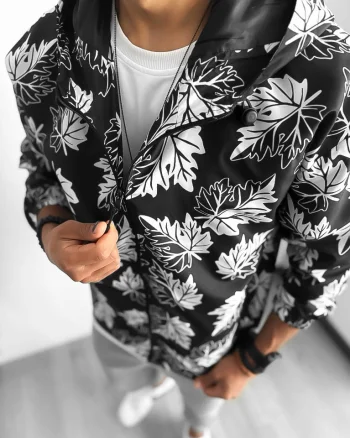 Geaca barbati de toamna cu imprimeu din fas subtire 12175 30-3.2