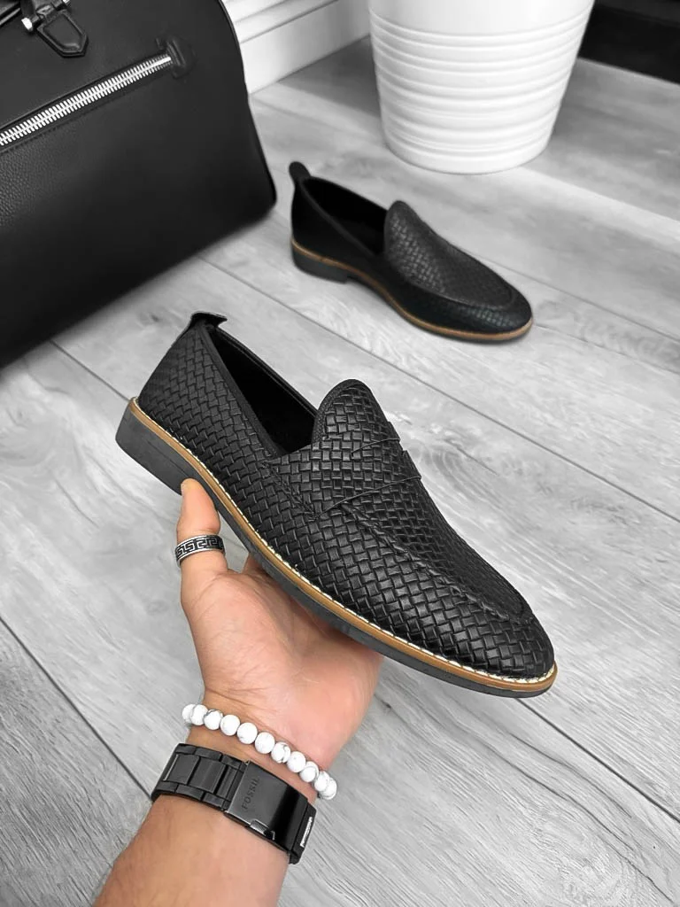 Mocasini barbati negri  tapla subtire  piele eco  comozi 12317 N2.3.4-2