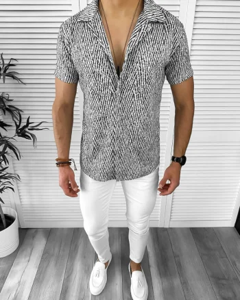 Camasa barbati casual gri 12522 42-4