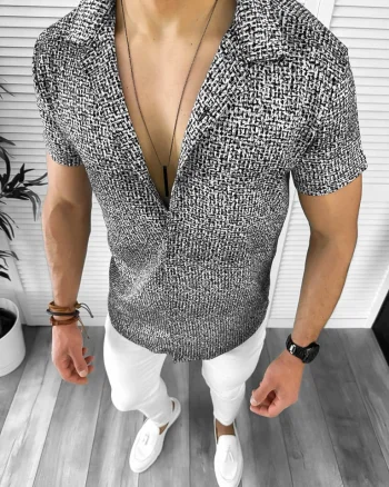 Camasa barbati casual gri 12517 40-3