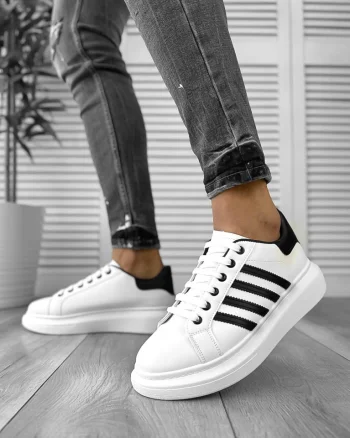 Adidasi barbati albi 6622  N17-1