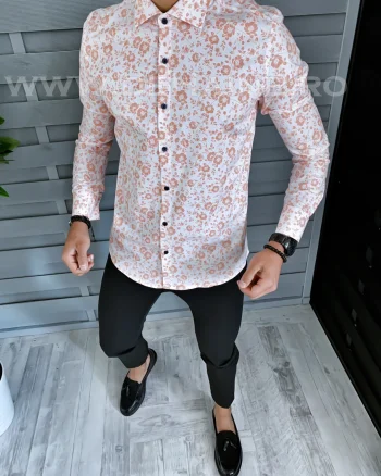 Camasa barbati cu imprimeu slim fit A5841   N7-4.2