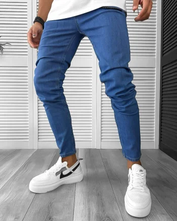 Blugi barbati conici albastri 12951 B15-1.1