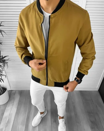 Geaca barbati de toamna  mustar 12970 Z34