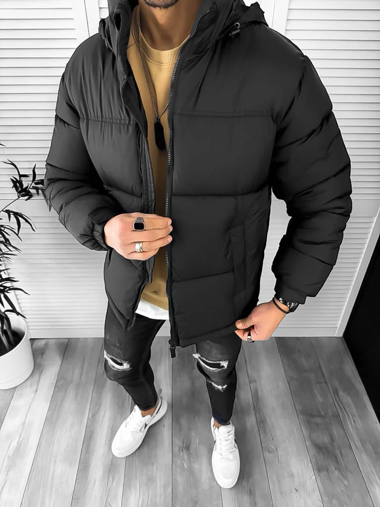 Geaca barbati de iarna neagra 2317 125-5