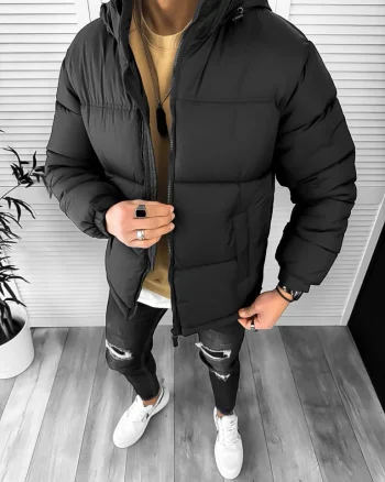 Geaca barbati de iarna neagra 2317 125-5