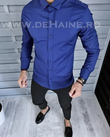 Camasa barbati bleumarin slim fit B1378