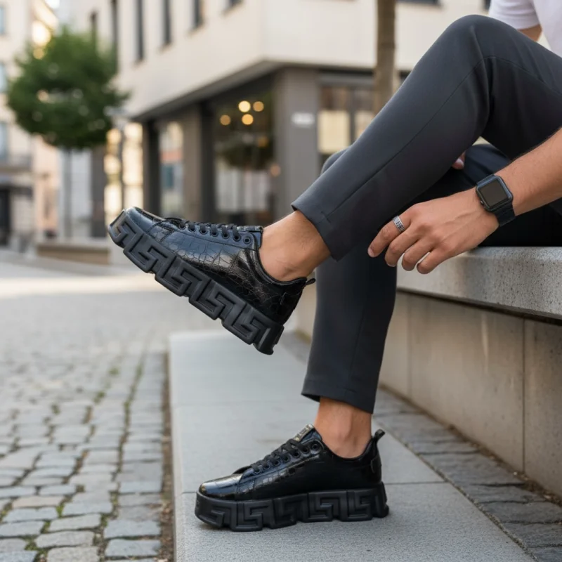 Adidasi barbati casual  VSC  negri 0825 N9-2